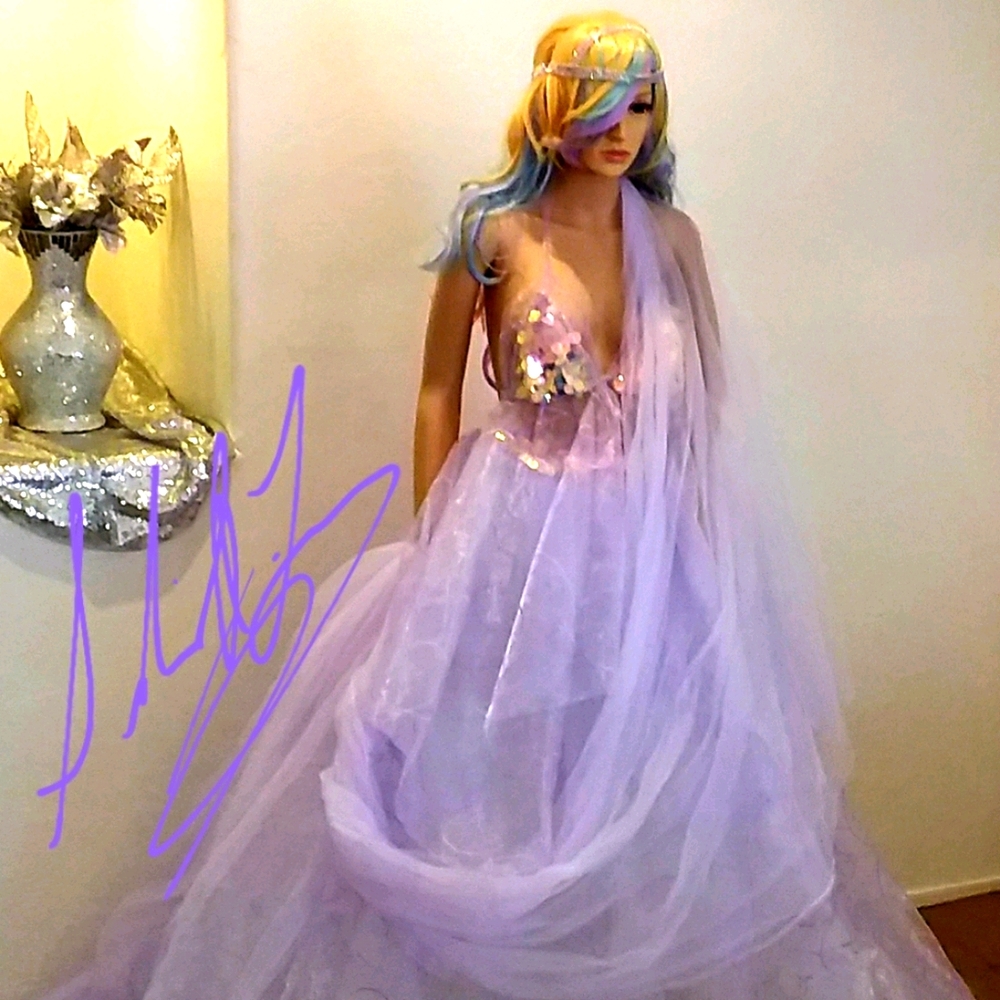 RITIKA Lavender Lehenga Saree Wedding Ballgown Set